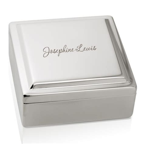 metallic silver gift boxes|sterling silver keepsake box.